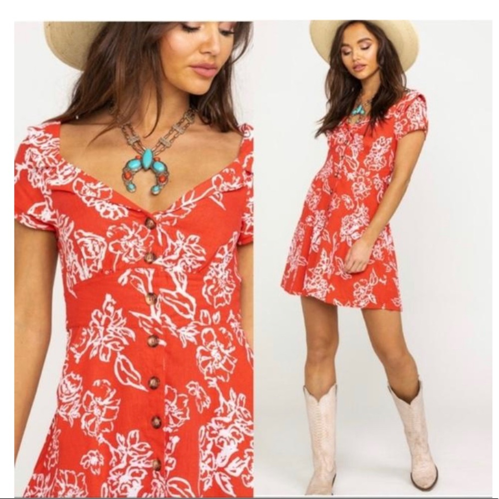 FREE PEOPLE (NWT) MINI CHERRY DRESS - S 10